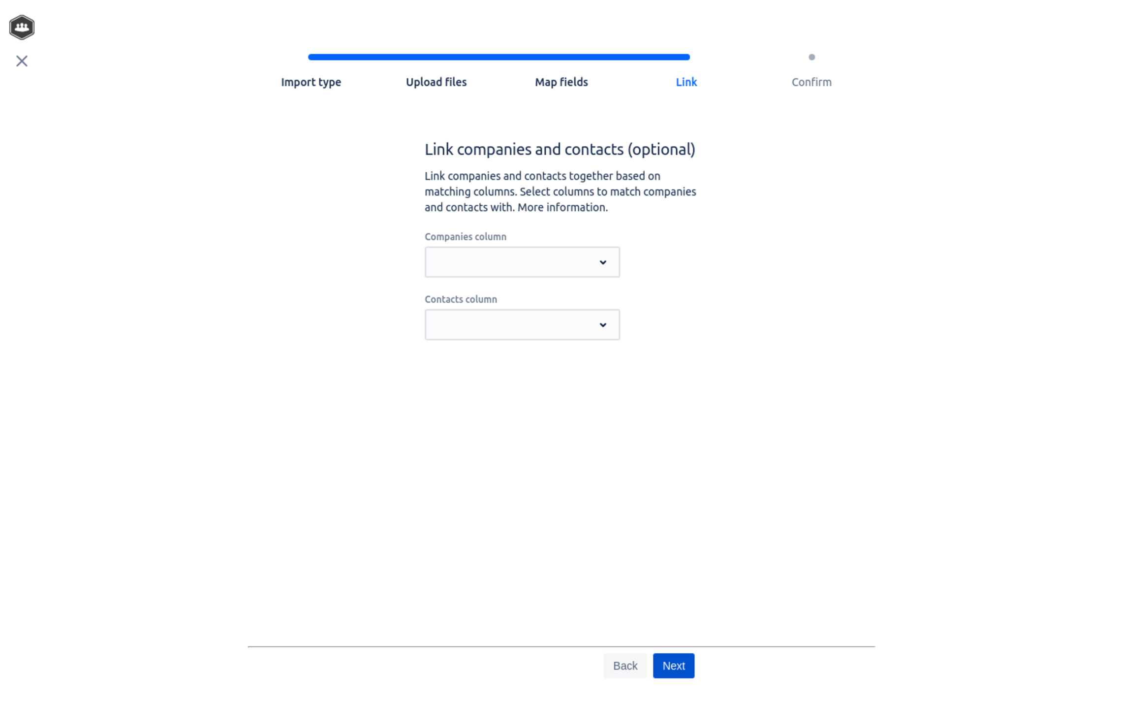 Linking companies and contacts in Atlas CRM