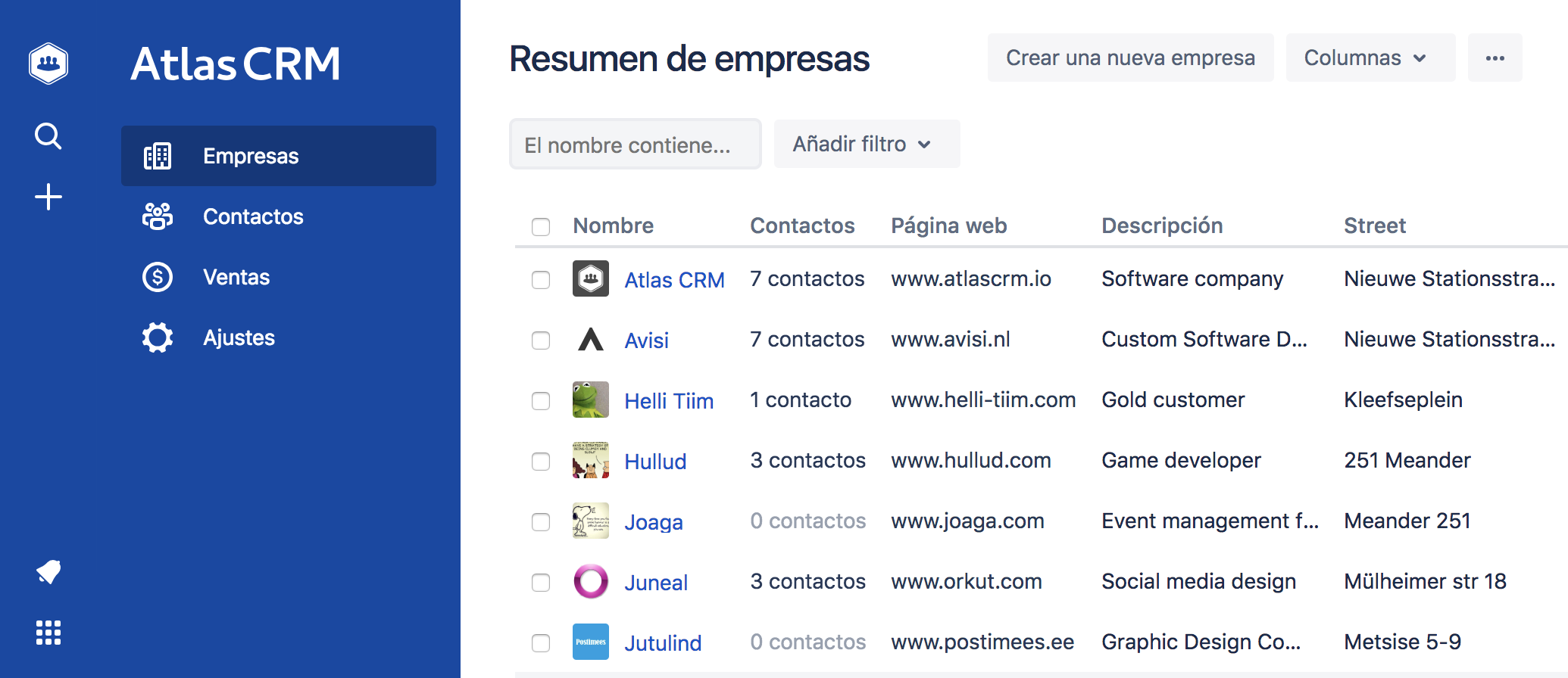 Atlas CRM in Spanish