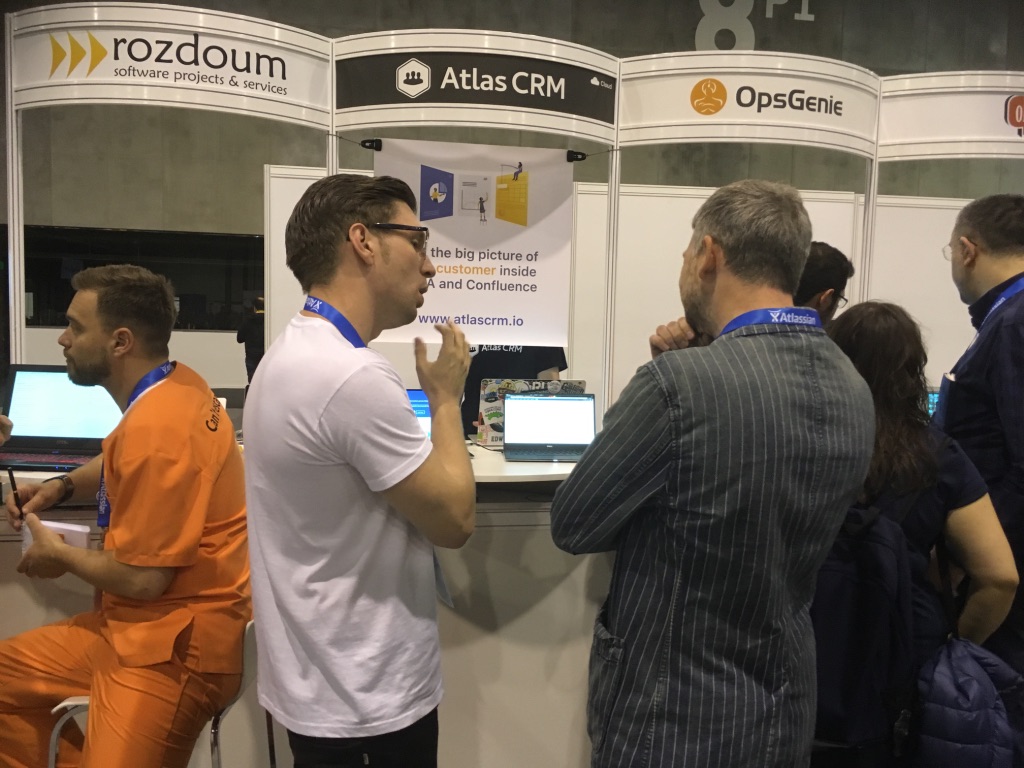 The Atlas CRM booth in Barcelona