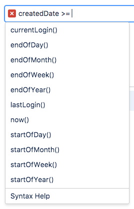 JQL autocompletion and syntax validation